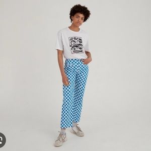 Holiday the Label Blue Checkered Jeans - Size XS - Rarely Worn
